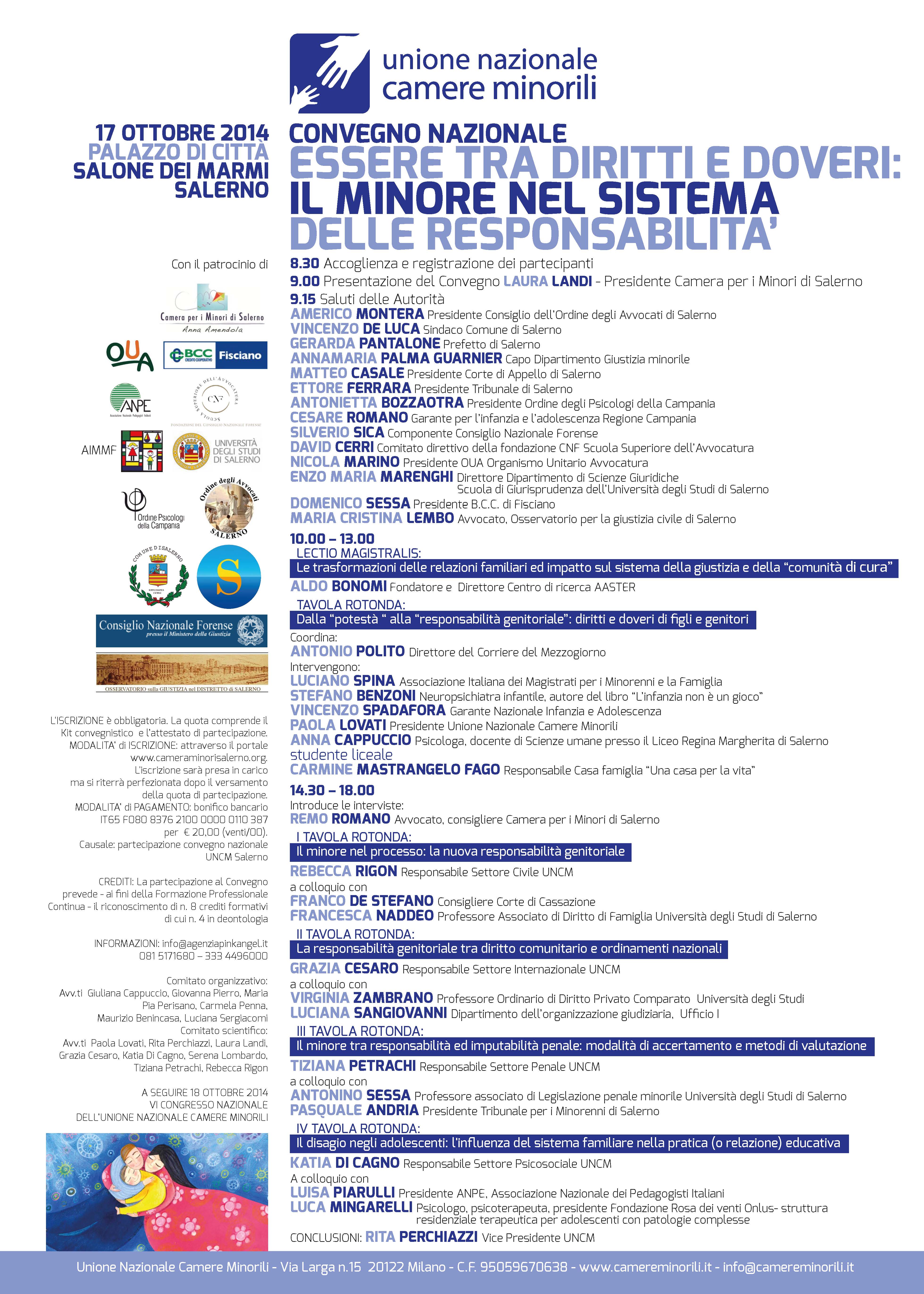 Convegno Unione Nazionale Camere Minorili 17.10.14